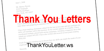 Thank Letter Examples